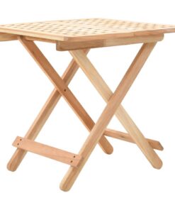vidaXL Bijzettafel inklapbaar 50x50x49 cm massief walnotenhout