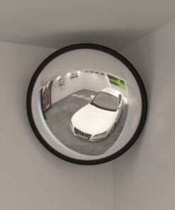 vidaXL Binnen Verkeersspiegel Convex Zwart Ø40 cm Acryl