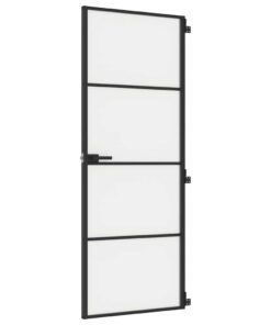 5 cm gehard glas en aluminium zwart