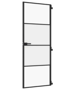 5 cm gehard glas en aluminium zwart