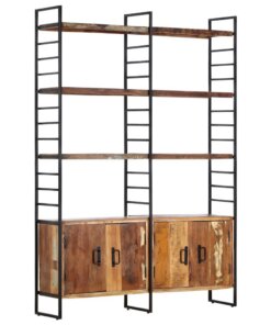 vidaXL Boekenkast met 4 schappen 124x30x180 cm massief gerecycled hout