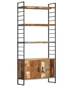 vidaXL Boekenkast met 4 schappen 80x30x180 cm massief gerecycled hout