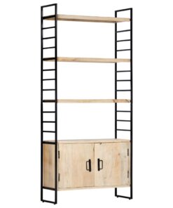 vidaXL Boekenkast met 4 schappen 80x30x180 cm massief mangohout