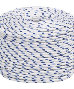 vidaXL Boot touw 10 mm 25 m polypropyleen wit