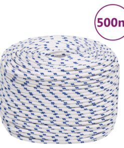 vidaXL Boot touw 10 mm 500 m polypropyleen wit