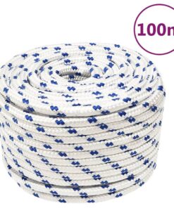 vidaXL Boot touw 12 mm 100 m polypropyleen wit
