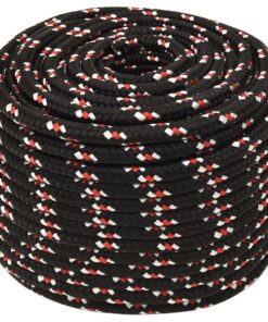 vidaXL Boot touw 12 mm 25 m polypropyleen zwart