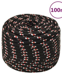 vidaXL Boot touw 14 mm 100 m polypropyleen zwart