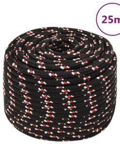 vidaXL Boot touw 14 mm 25 m polypropyleen zwart