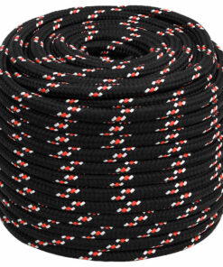 vidaXL Boot touw 16 mm 100 m polypropyleen zwart