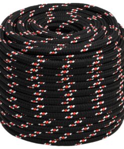 vidaXL Boot touw 16 mm 25 m polypropyleen zwart