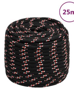 vidaXL Boot touw 16 mm 25 m polypropyleen zwart