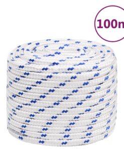 vidaXL Boot touw 18 mm 100 m polypropyleen wit