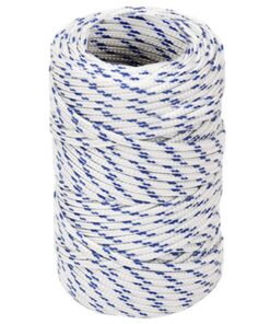 vidaXL Boot touw 2 mm 50 m polypropyleen wit