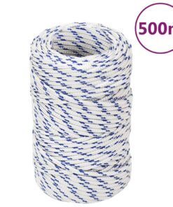 vidaXL Boot touw 2 mm 500 m polypropyleen wit