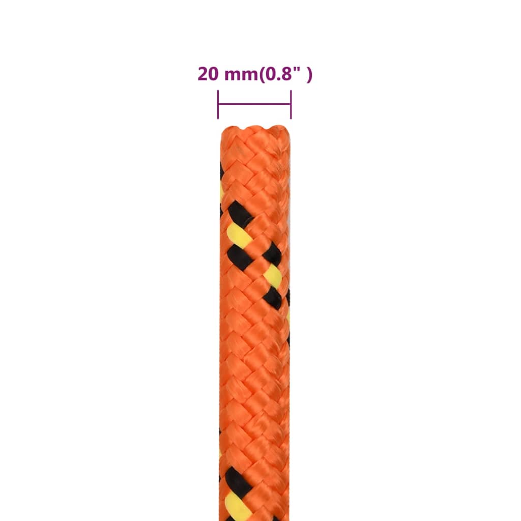 vidaXL Boot touw 20 mm 100 m polypropyleen oranje - Afbeelding 6