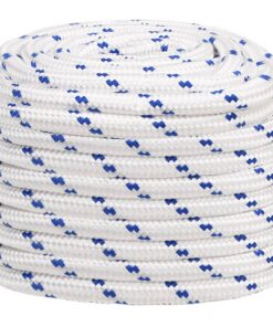 vidaXL Boot touw 20 mm 25 m polypropyleen wit