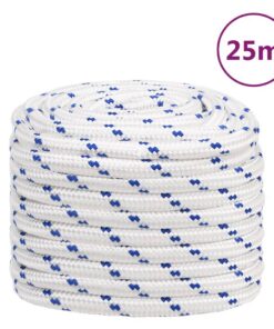 vidaXL Boot touw 20 mm 25 m polypropyleen wit