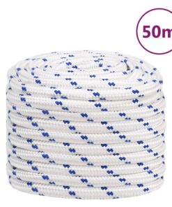 vidaXL Boot touw 20 mm 50 m polypropyleen wit
