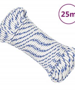 vidaXL Boot touw 3 mm 25 m polypropyleen wit
