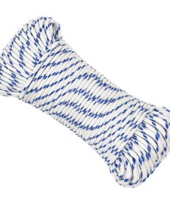 vidaXL Boot touw 4 mm 25 m polypropyleen wit