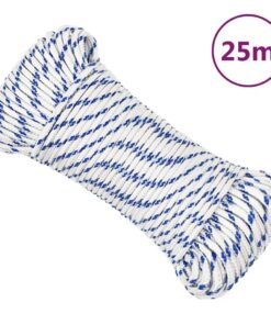 vidaXL Boot touw 4 mm 25 m polypropyleen wit