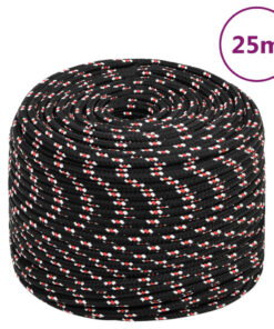 vidaXL Boot touw 6 mm 25 m polypropyleen zwart
