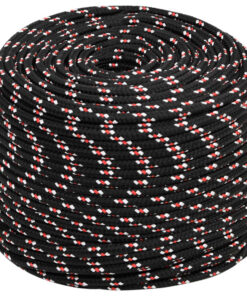 vidaXL Boot touw 6 mm 250 m polypropyleen zwart