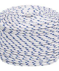 vidaXL Boot touw 6 mm 50 m polypropyleen wit