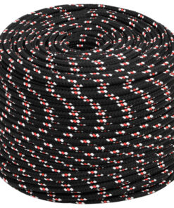 vidaXL Boot touw 8 mm 25 m polypropyleen zwart