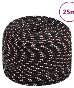 vidaXL Boot touw 8 mm 25 m polypropyleen zwart