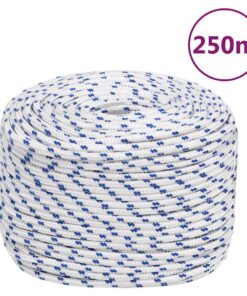 vidaXL Boot touw 8 mm 250 m polypropyleen wit