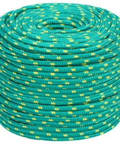 vidaXL Boottouw 10 mm 100 m polypropyleen groen