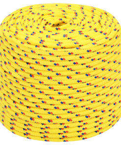vidaXL Boottouw 10 mm 250 m polypropyleen geel