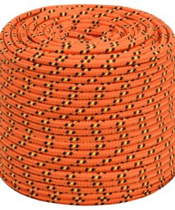 vidaXL Boottouw 10 mm 250 m polypropyleen oranje