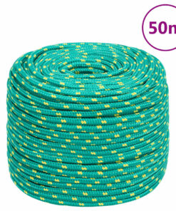 vidaXL Boottouw 10 mm 50 m polypropyleen groen