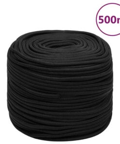 vidaXL Boottouw 10 mm 500 m polypropeen zwart