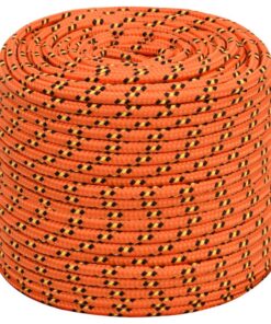 vidaXL Boottouw 10 mm 500 m polypropyleen oranje