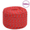 vidaXL Boottouw 10 mm 500 m polypropyleen rood