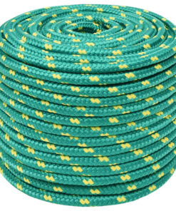 vidaXL Boottouw 12 mm 100 m polypropyleen groen