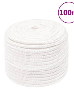 vidaXL Boottouw 12 mm 100 m polypropyleen volwit