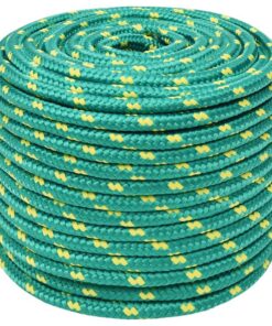 vidaXL Boottouw 12 mm 25 m polypropyleen groen