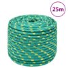 vidaXL Boottouw 12 mm 25 m polypropyleen groen