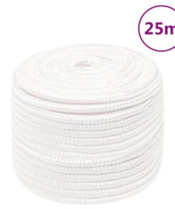 vidaXL Boottouw 12 mm 25 m polypropyleen volwit