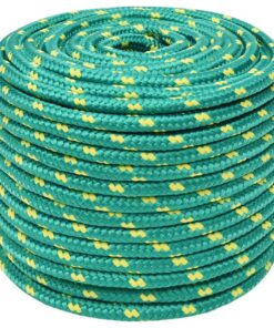 vidaXL Boottouw 12 mm 250 m polypropyleen groen