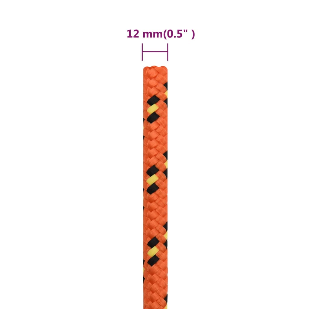 vidaXL Boottouw 12 mm 250 m polypropyleen oranje - Afbeelding 6