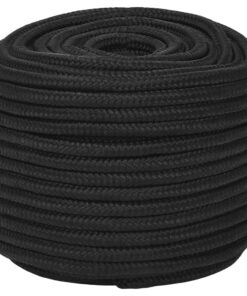 vidaXL Boottouw 14 mm 100 m polypropeen zwart