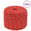 vidaXL Boottouw 14 mm 25 m polypropyleen rood