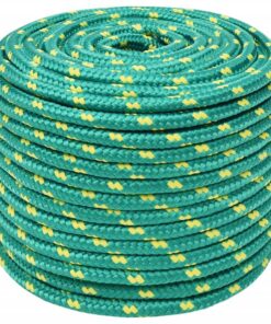 vidaXL Boottouw 14 mm 250 m polypropyleen groen
