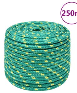 vidaXL Boottouw 14 mm 250 m polypropyleen groen